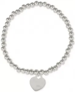 Браслет из бисера с подвеской в виде сердца Adornia, silver