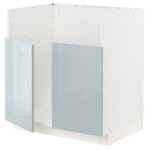 Нижний шкаф раковина TALLSJÖN METOD IKEA, 80x60x80 см, цвет white/kallarp light grey-blue