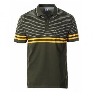 Мужская рубашка-поло с карманом и двойной контрастной полоской Gioberti - краска для пряжи, цвет Hunter