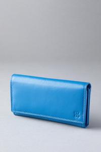 Большой кожаный кошелек Lakeland Leather, синий