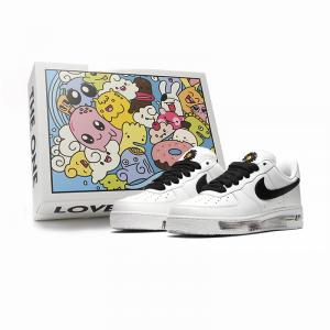 Nike Антискользящие износостойкие низкие скейтерские кеды Air Force 1 унисекс черно-белые