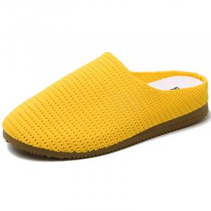 LINGPAO Женские противоскользящие бесшумные закрытые тапочки с вырезом желтые, цвет Yellow