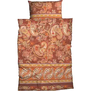 Постельное белье CASATEX «Sentta», гармоничный узор пейсли, цвет orange
