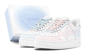 Nike Кроссовки Air Force 1 Air Force 1 Low Top для скейтбординга женские, синие, розовые
