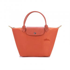 Le Pliage Зеленая отделка из телячьей кожи Сумка-пельмень Маленький размер Женская Оранжевая LONGCHAMP