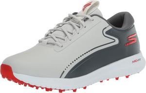 Мужские кроссовки для гольфа Skechers Max 2 Arch Fit водонепроницаемые без шипов, красный/серый