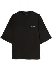 Футболка с вышитым логотипом PALM ANGELS, черный