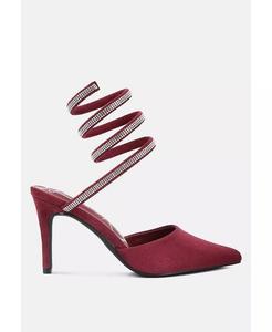 Женские босоножки Elvira с ремешками, украшенные стразами London Rag, красный