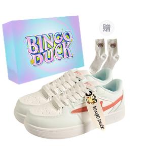 Женские кроссовки, серо-кофейные BINGO DUCK, Gray Coffee+Gift Socks+Exclusive Shoe Box