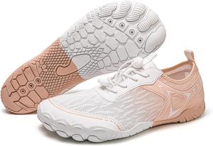 Водные тапочки для женщин, противоскользящие, для походов, босоножки, обувь с широкой носочной частью, спортивная обувь для улицы, бега, йоги, пляжа, воды, плавания и серфинга Baxtayel, розовый