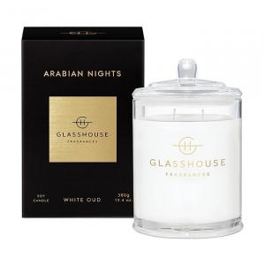 Свеча Glasshouse Fragrances Arabian Nights, 13,4 унции, тройная ароматическая свеча, черный