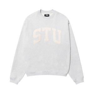 Свитер Stussy Stu Appliqué Crew, Ash Heather