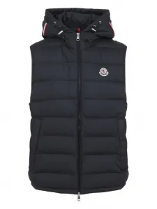 Жилет с нашивкой-логотипом Moncler, черный