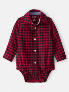 OshKosh Боди-рубашка красно-черного цвета