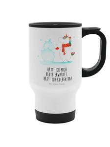 Mr. & Mrs. Panda Термокружка «Единорог и снеговик» с надписью белого цвета