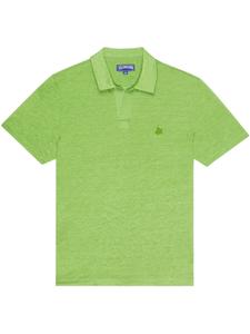 Vilebrequin льняная рубашка поло, зеленый
