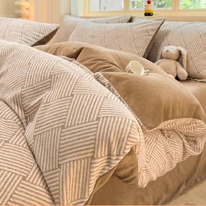 Disney Пододеяльник 220х240 см, утолщенный молочный велюр, флис, двойной утепленный