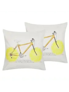 Декоративная подушка Beliani 2er Set Deko RUSCUS, цвет weiß/braun/grau