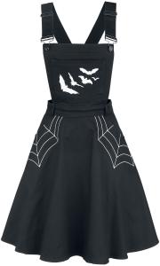 Короткое платье Hell Bunny Miss Muffet Pinafore Dress, черный