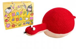 Плюшевая игрушка Round Drum Snake Dolls высотой 45см/60см Mise, Round And Plump Snake Doll-Red[Happy Day Shopping Bag]