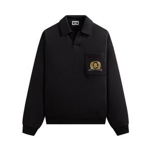 Топ Kith & Kin Crest Gilded Crest Collared Rugby, Black