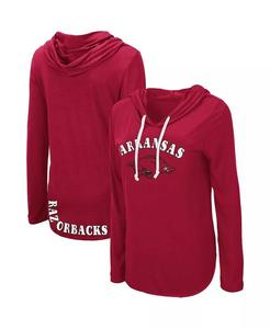 Женская футболка Cardinal Arkansas Razorbacks My Lover с капюшоном и длинными рукавами Colosseum