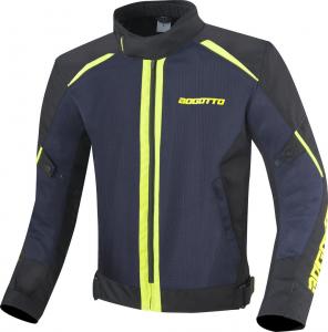 Текстильная мотоциклетная куртка Bogotto blaze-air, Black/Blue/Fluo Yellow