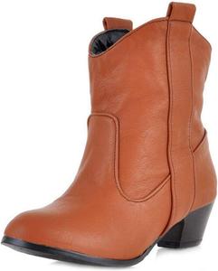 Женские ковбойские ботильоны MIOKE в западном стиле с круглым носком, на низком каблуке, с эластичными вставками Челси, короткие стильные ботинки, Tan