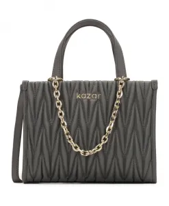 Сумочка со стеганой передней частью и цепочкой Kazar, серый