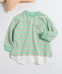 Футболка с карманом и многослойным дизайном