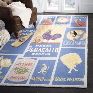 Ковер SAFAVIEH, 275 x 366 см, Chelsea Collection, Blue, ручной работы в стиле French Country из шерсти, идеально для помещений с высокой проходимостью в гостиной, спальне (HK245C)