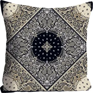 Декоративная подушка Орнамент, наволочка без наполнителя, 1 штука Queence, Bunt + bedruckt