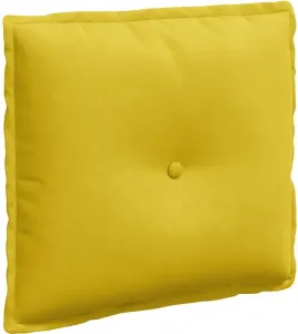 Подушка для спины желтая, 50 x 45 см, вельветовая ткань vidaXL