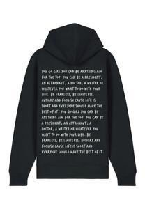 Толстовка на молнии YOU GO GIRL BACK PRINT Mira Paris, черный