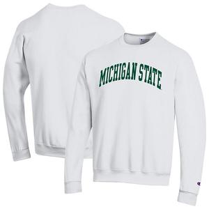 Мужской белый свитшот Michigan State Spartans Basic Arch Fleece Champion