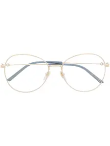 Очки в круглой оправе Gucci Eyewear, золотой