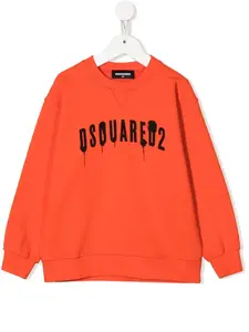 Толстовка с логотипом DSQUARED2 KIDS, оранжевый