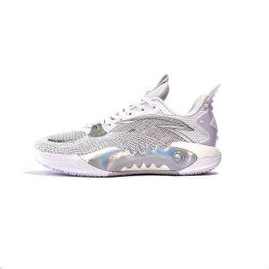 Анта Shock Wave 5 амортизирующие износостойкие низкие баскетбольные кроссовки мужские белые