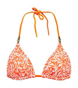 Бикини топ с принтом Ибица Heidi Klein, Orange Leaf Print