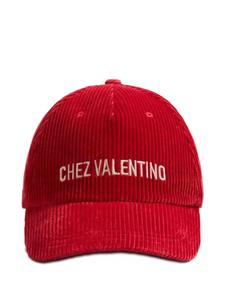 Valentino Garavani бархатная бейсболка, красный