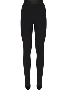 Леггинсы из технического джерси с фирменной резинкой DOLCE & GABBANA, черный