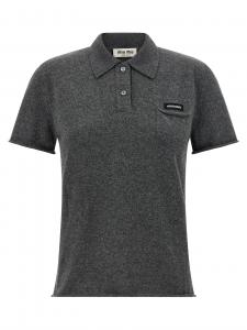 Поло из кашемира MIU MIU, серый