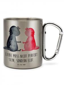 Серебряная кружка с надписью Любовь аксолотля Mr. & Mrs. Panda