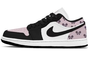 Jordan Кроссовки Air 1 Butterfly Shadow, износостойкие, низкие, винтажные, баскетбольные, унисекс, черный с розовым