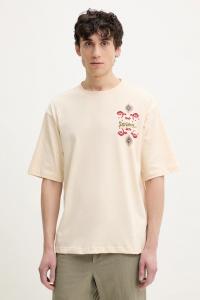 Хлопковая футболка WISCONSIN Desigual, бежевый