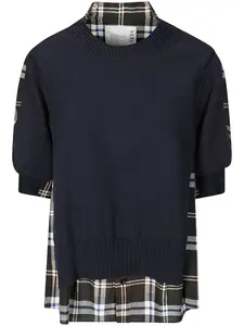 Многослойный джемпер Sacai, синий