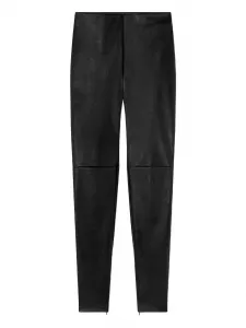 Брюки с кожаными вставками Versace, черный