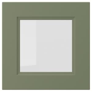 Дверь стеклянная, серо-зеленая, 40х40 см, Axstad IKEA