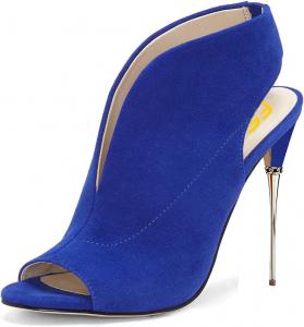Женские босоножки FSJ на высоком каблуке, с открытым носком, ремешком на пятке и замшевой отделкой, для вечеринок и выпускных, размер 4-15 США, Blue