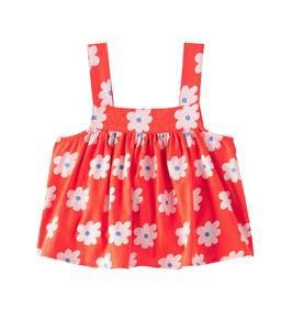 Блузка из хлопка с цветочным принтом Jellymallow, красный